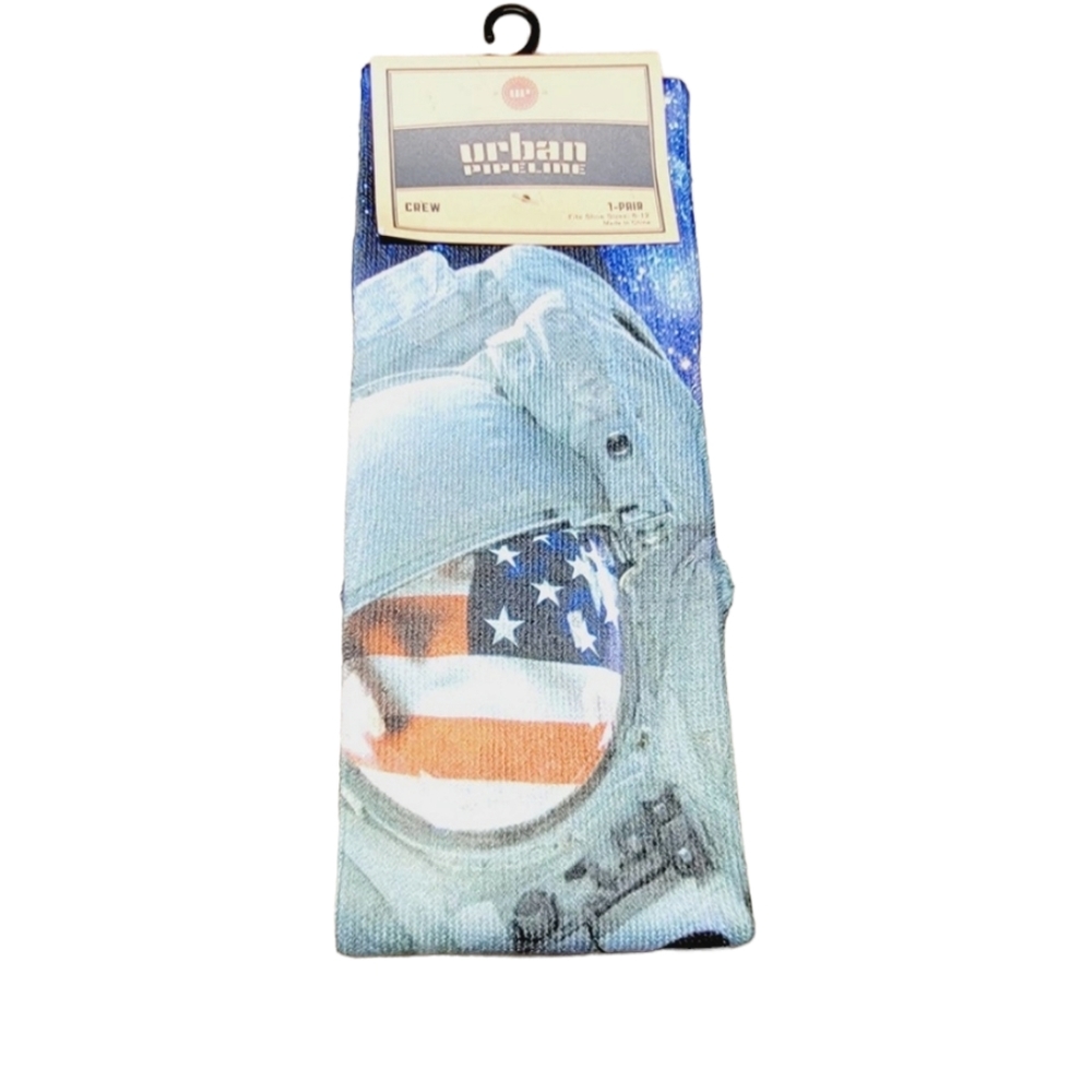 Urban Pipeline Astronaut Socks - Novelty - Size 10-13‎ NWT